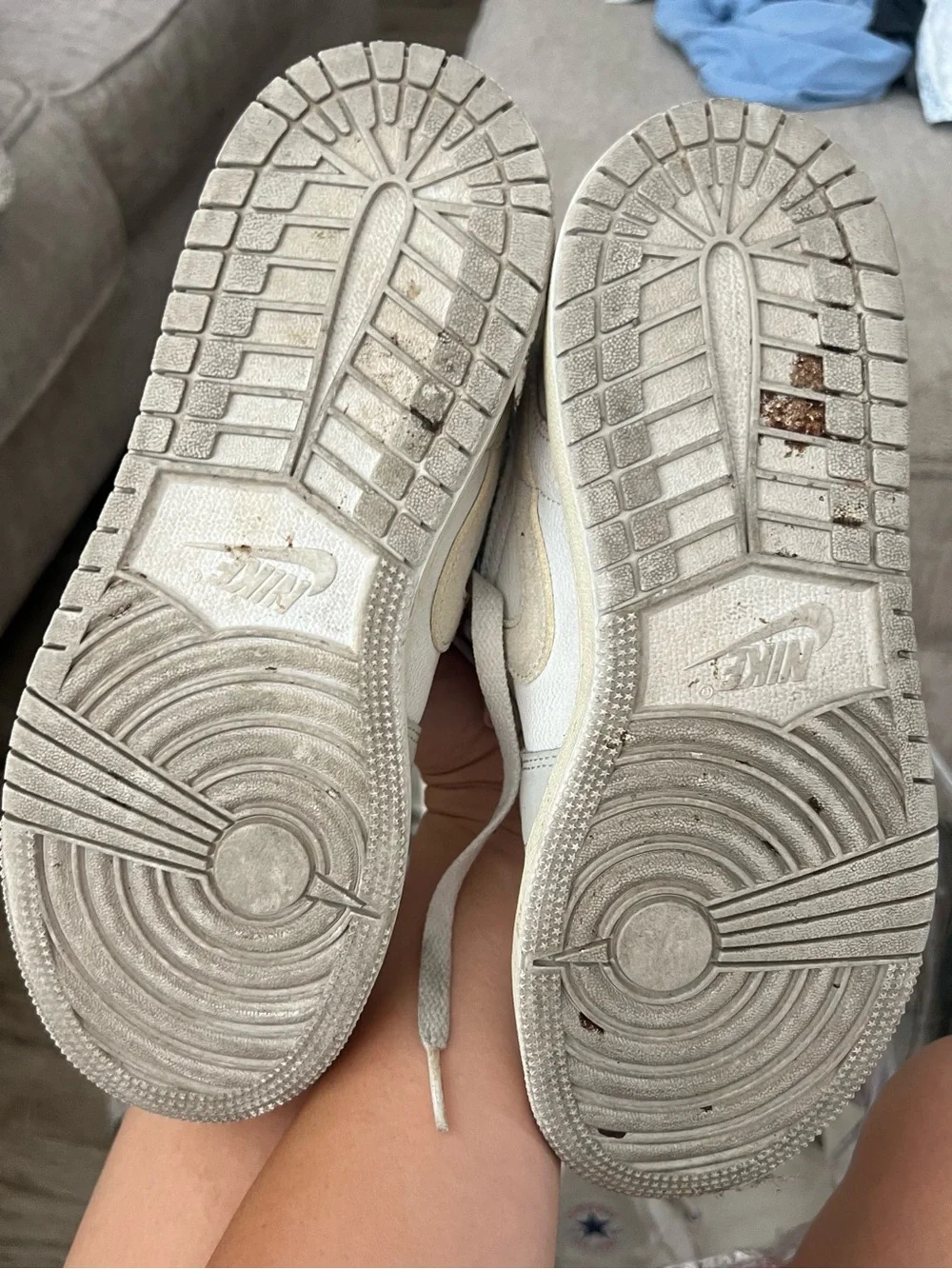 Nike Women’s Low-Top Sneakers in White, Light Gray & Beige